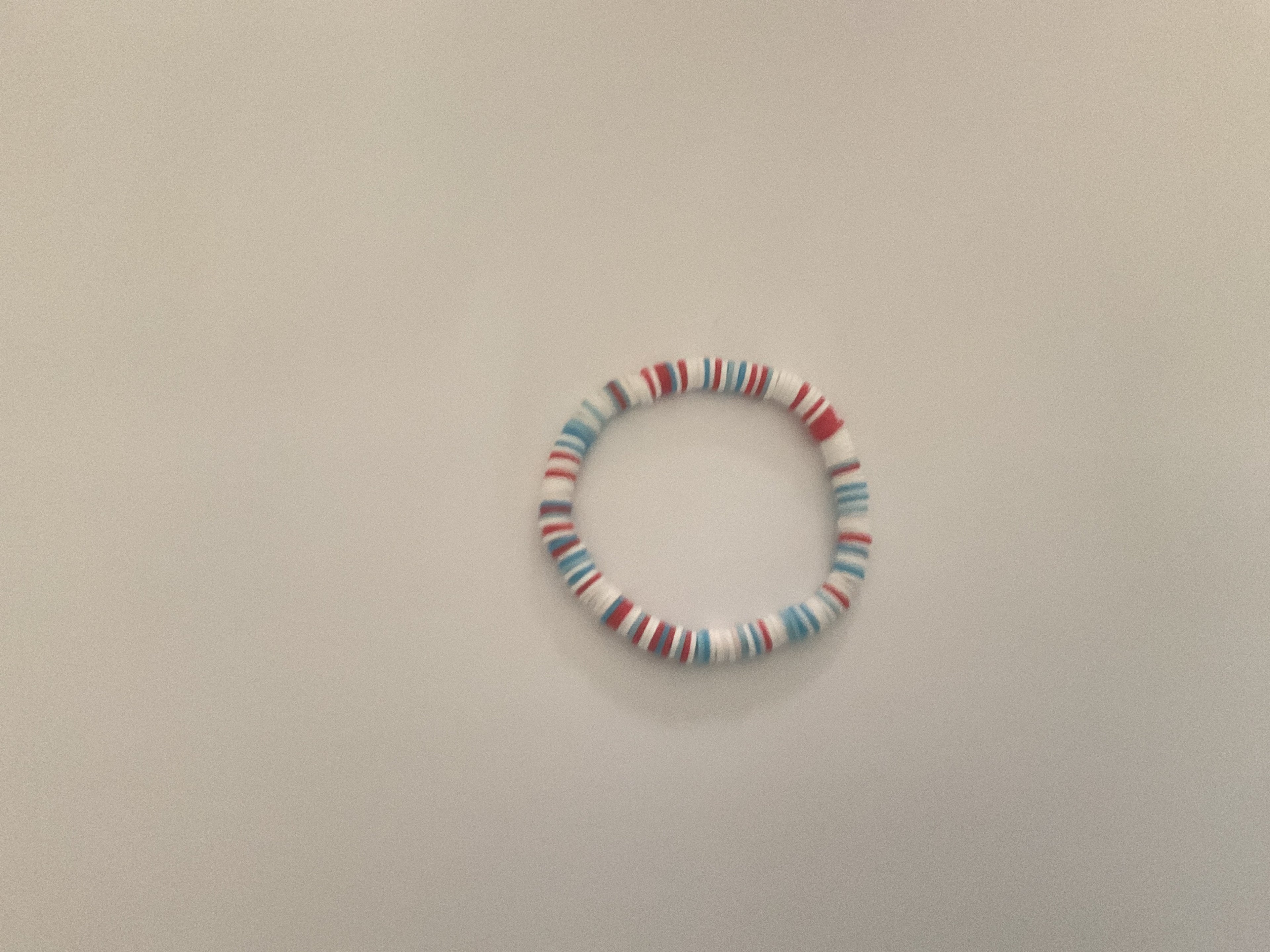 July 4th clay bead bracelet