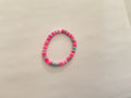 Cotton candy clay bead bracelet