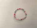 Preppy Christmas clay bead bracelet