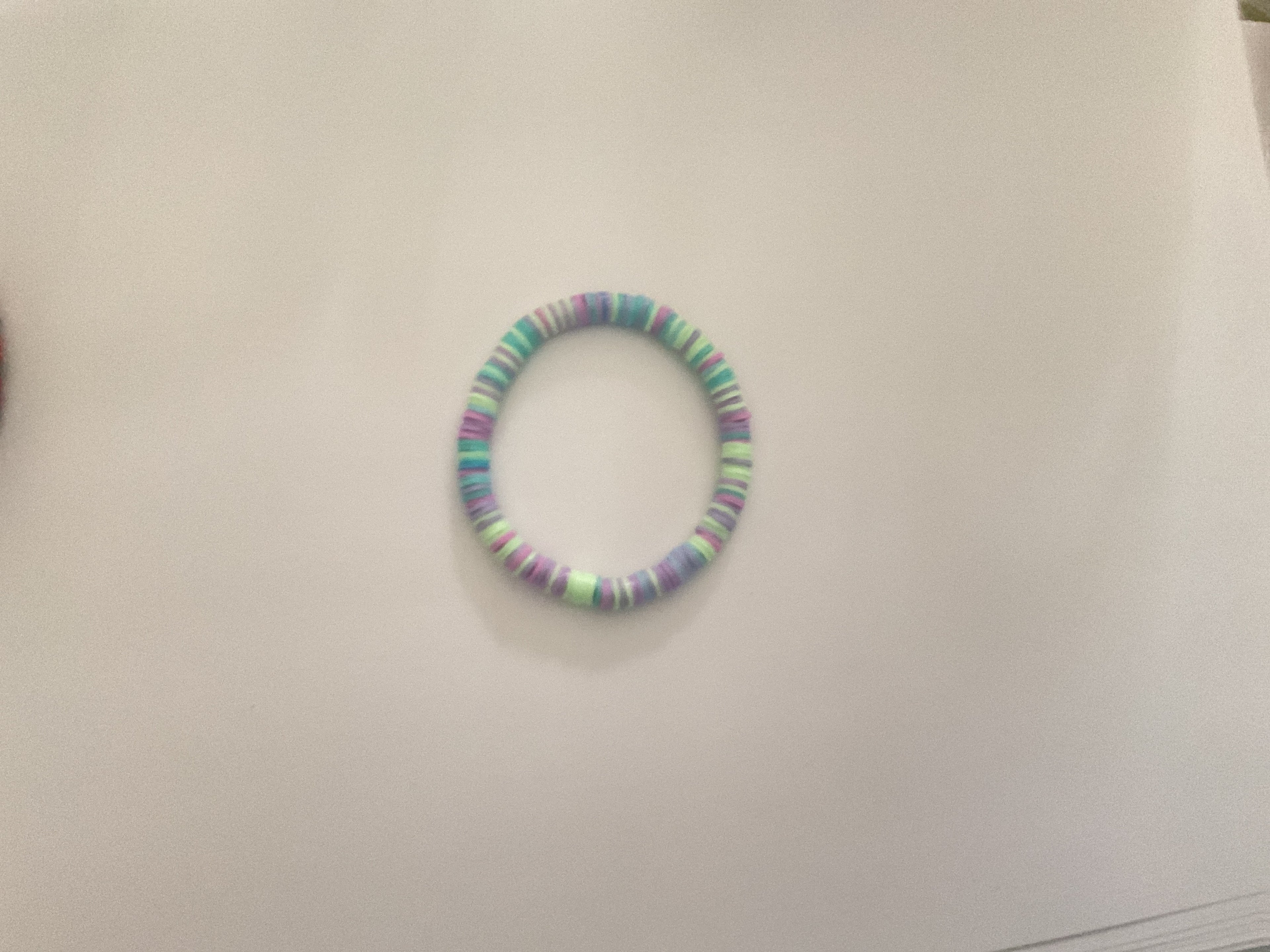 Space aura clay bead bracelet