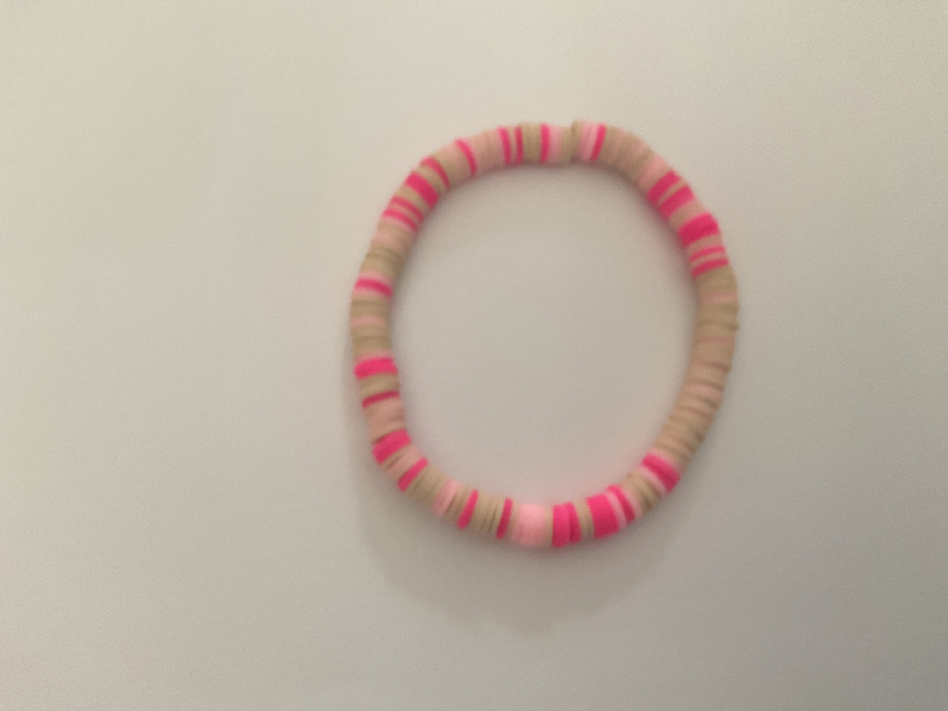 Coconut girl clay bead bracelet