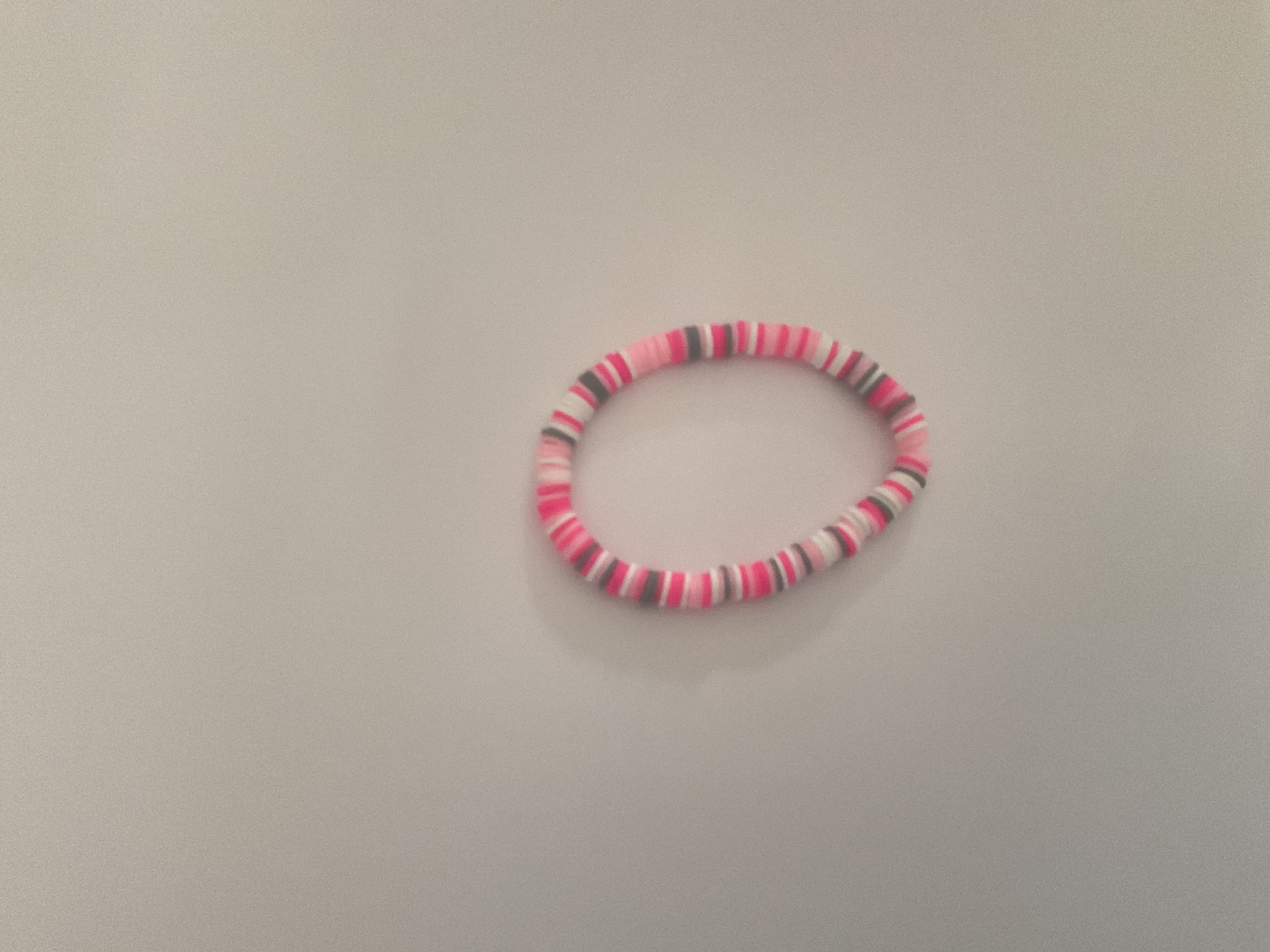 The ‘M’ clay bead bracelet