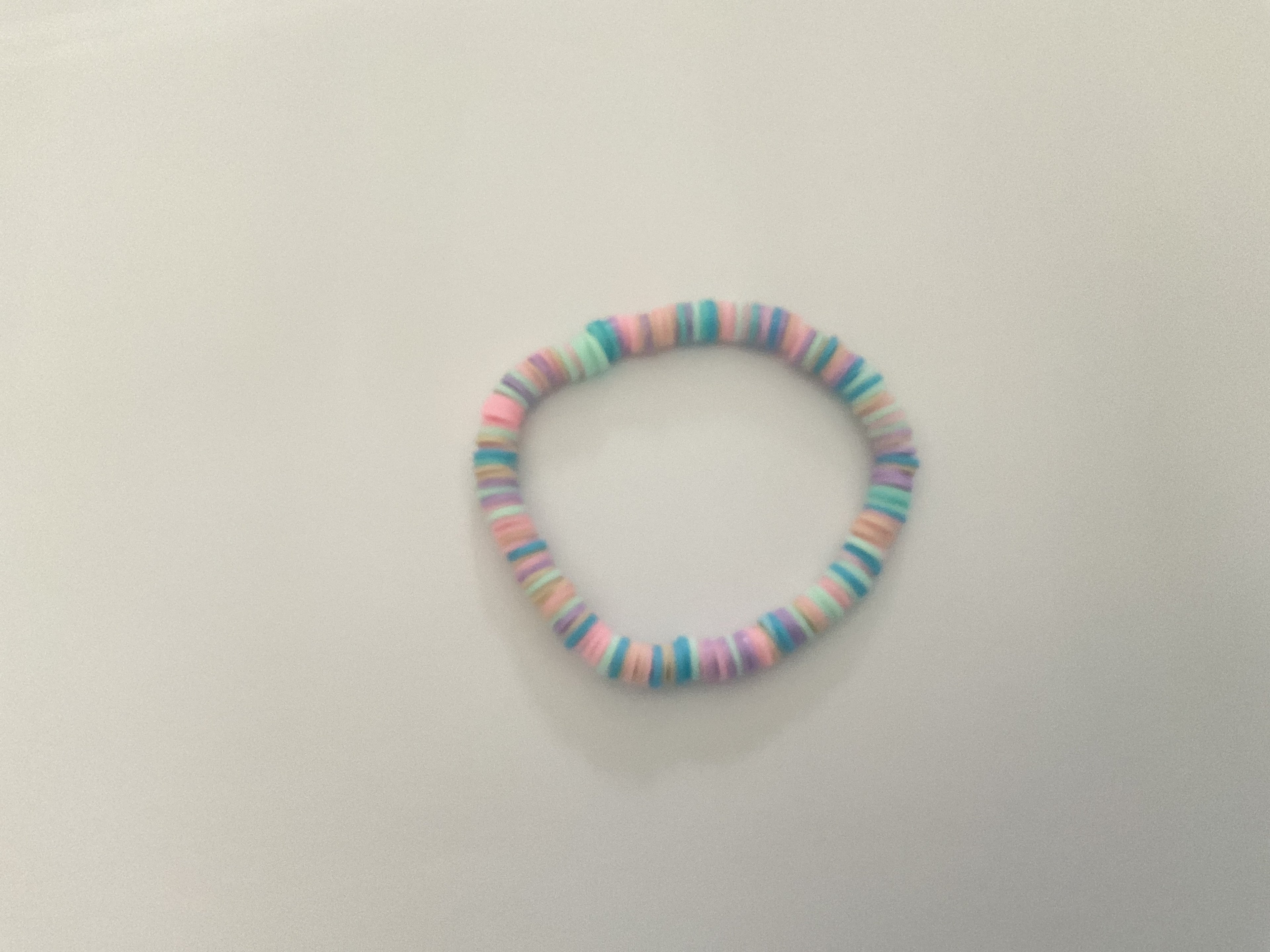 Mermaid scales clay bead bracelet