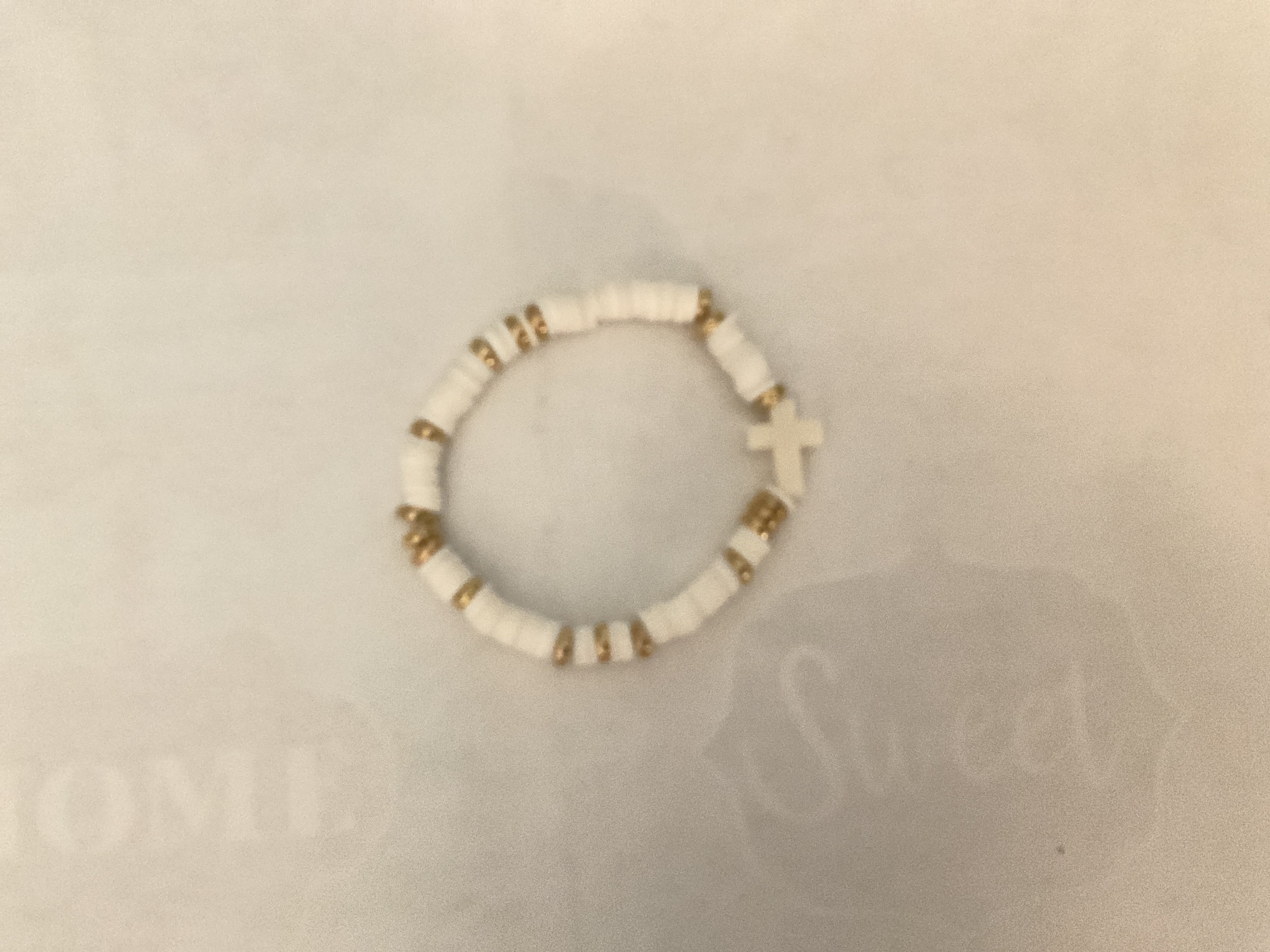 White and gold cross