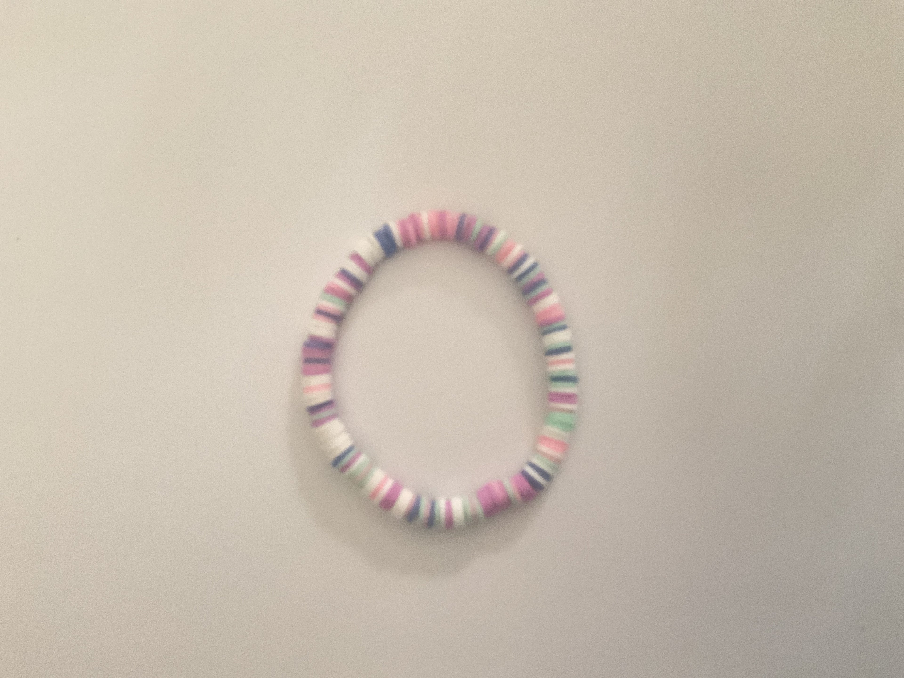 Gumdrop clay bead bracelet