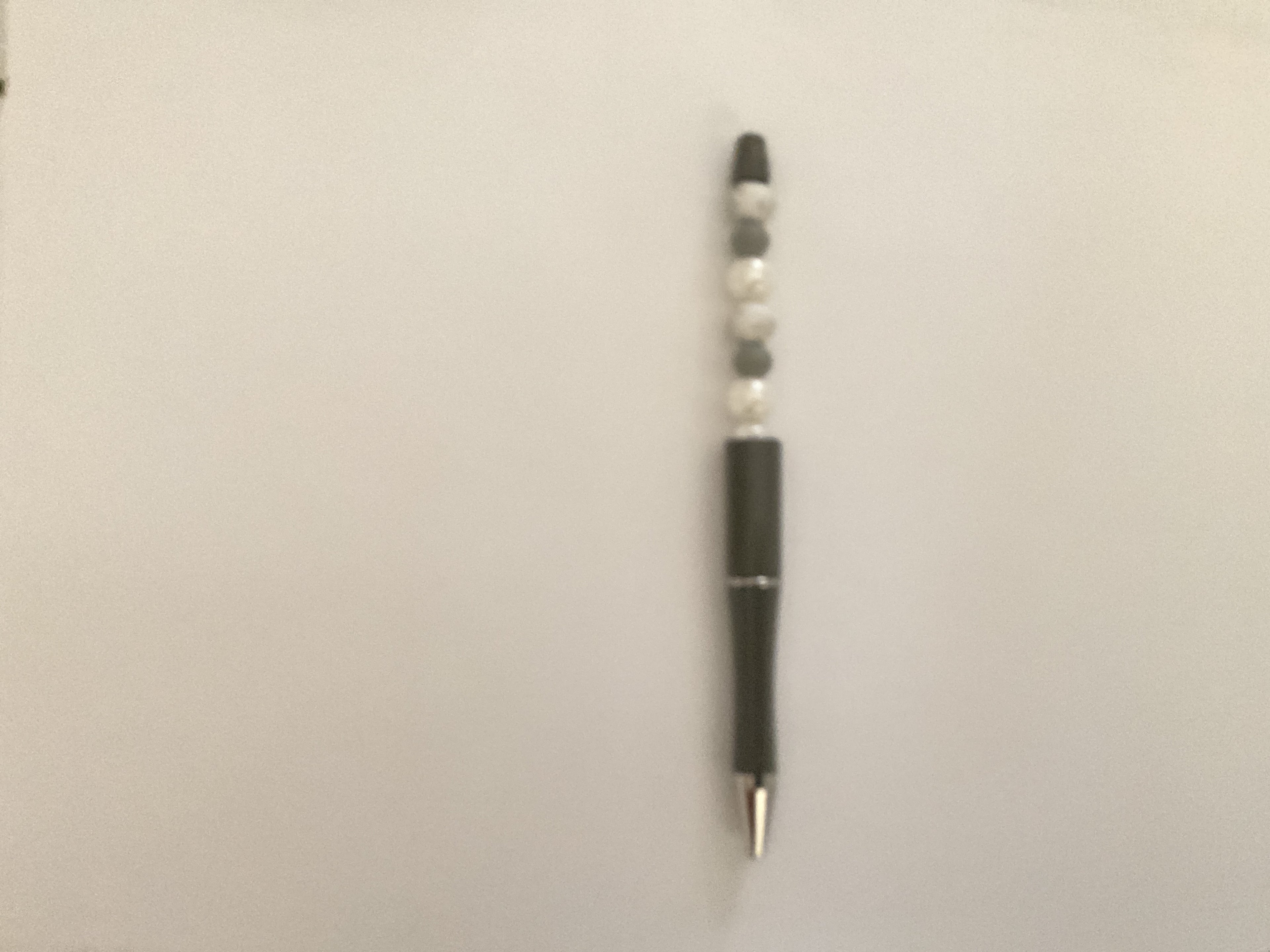 Silver beaded pen