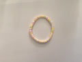 Pink lemonade clay bead bracelet