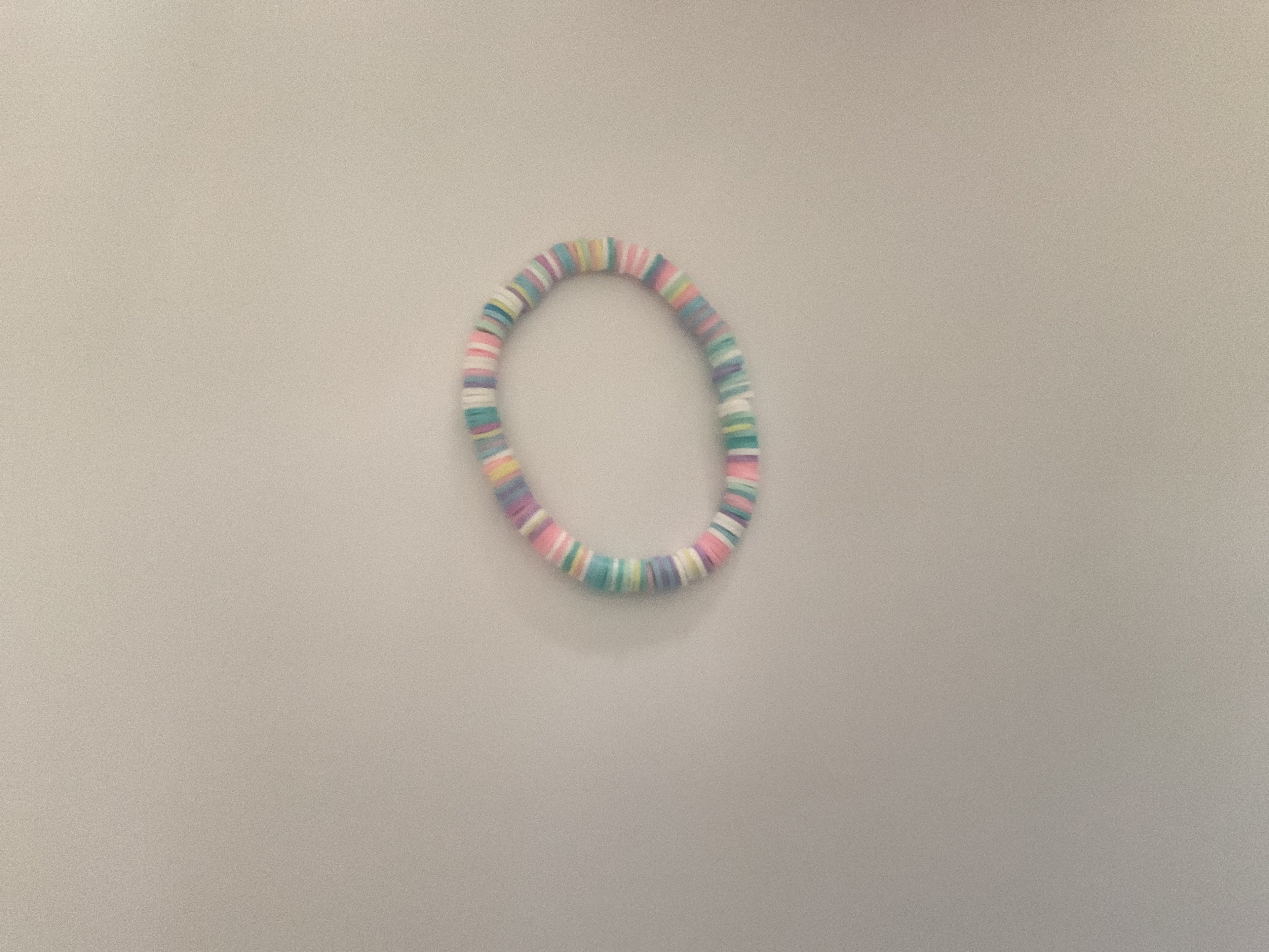 Rainbow corn clay bead bracelet