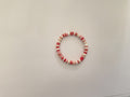 Peppermint reindeer clay bead bracelet