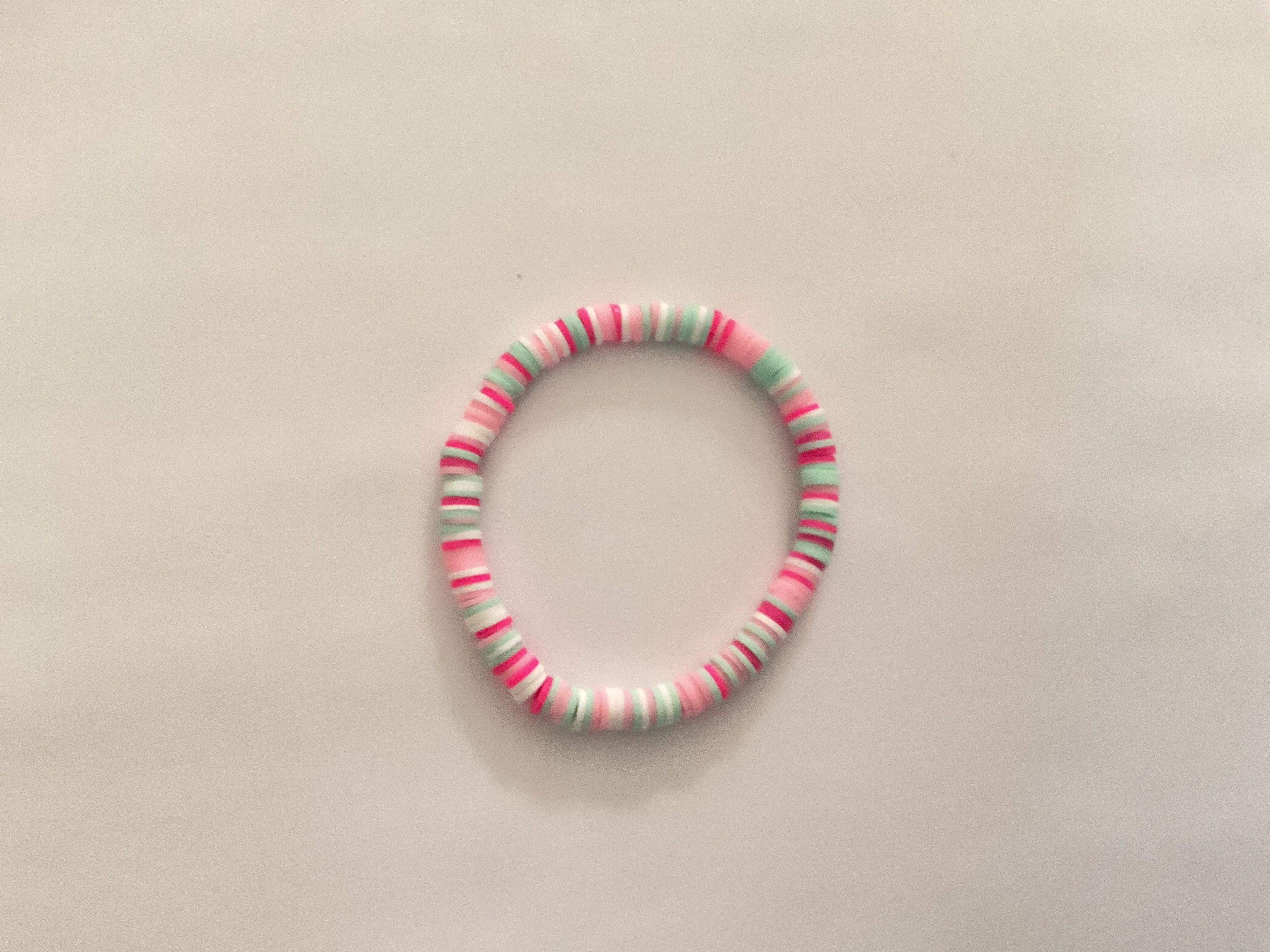 Cotton candy 2.0 clay bead bracelet